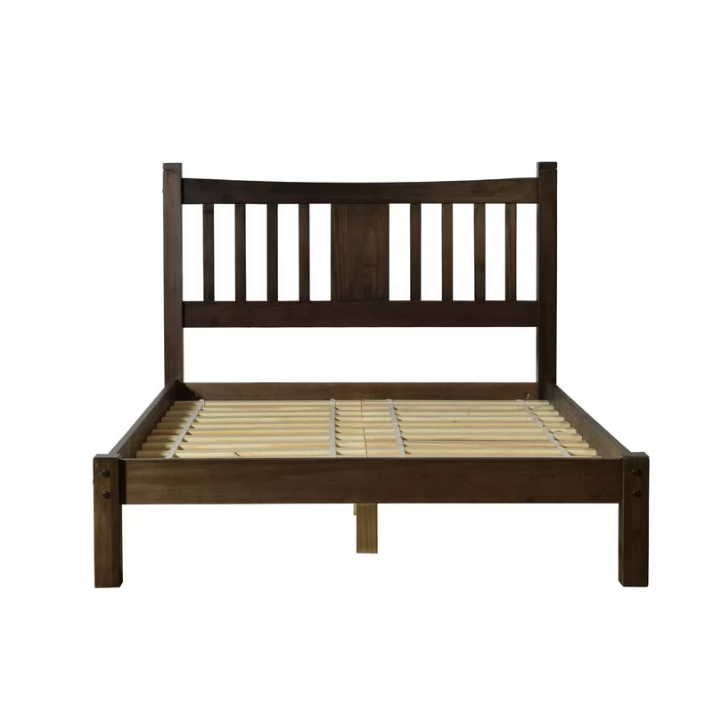 WoodCraft Minimal Design Simple Wooden Bed - Furnishiaa -  -